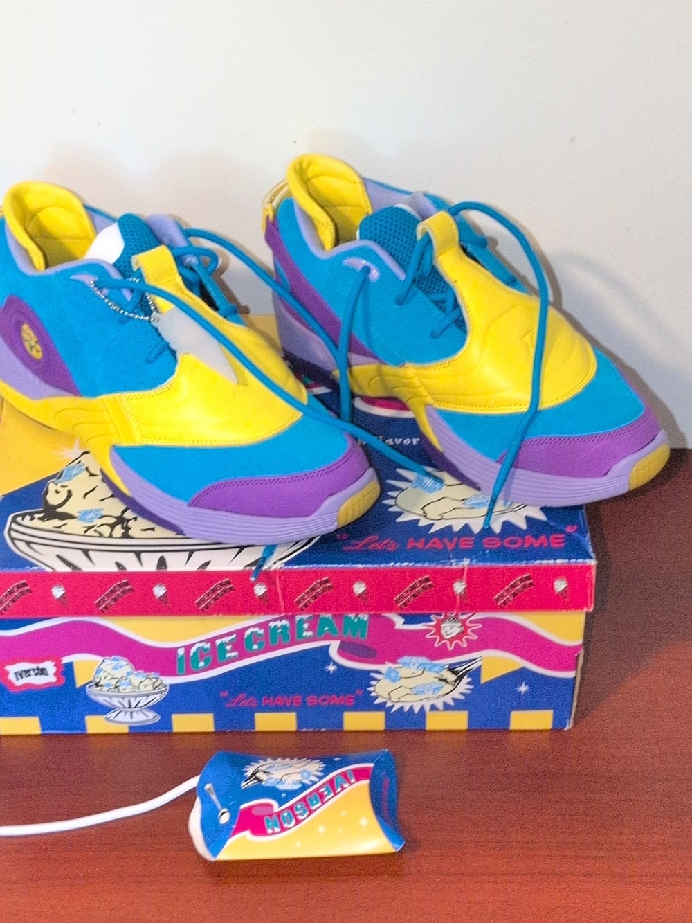Reebok Ice Creams Iverson Edition Blue, Yellow & Purple Sneakers